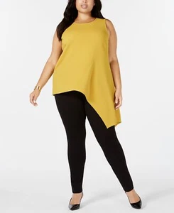 /LX032/ Alfani Plus Textured Asymmetrical Stretch Top Gold Sz 1X $65.50 - Picture 1 of 2