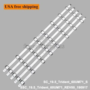 LED bar(5) For LG 60UM6950DUB 60UM7100 60UM6900DUB 60UM7100PLB LGIT_Y19_60UM71 - Picture 1 of 7