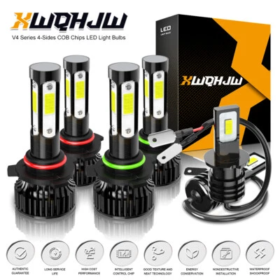 For BMW 325i 325is 1988-1989 6pcs LED Headlight Bulbs High Low Beam + Fog Lights Foto 1 de 4