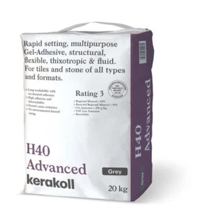 Multipurpose Flexible Tile Adhesive Kerakoll H40 Advanced Rapid Set S1 20kg - Picture 1 of 4