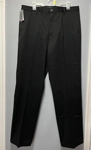NWT Dockers Black Signature Khaki Relaxed Fit Flat Front Pants Men’s Size 36x34 - Picture 1 of 8