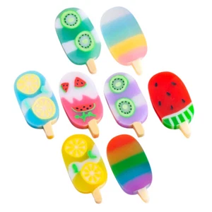 2 Boxes Fruit Ice Cream Rubber Student Toddler Lovely Erasers Cute - Picture 1 of 12