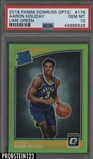 2018 Donruss Optic Lime Green Prizm #176 Aaron Holiday RC Rookie /149 PSA 10