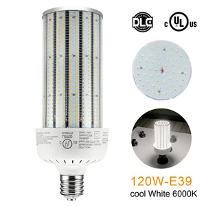 UL DLC LED Corn Cob Light 120W Replace 400W Metal Halide Plot Shoebox E39 Lights - Picture 1 of 11