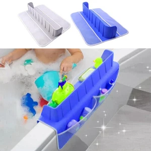 Bathtub Splash Guard for Kids Bathtub Play Shelf Area Toy Tray Caddy Holder S/L - Picture 1 of 13