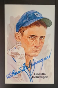 CHARLIE GEHRINGER HANDSIGNIERTE 3x5 PEREZ STEELE HOF POSTKARTE - SIGNED - Bild 1 von 2
