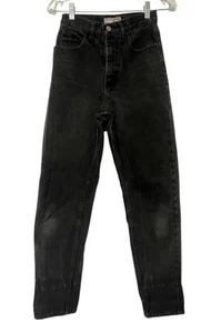 Guess High Waisted Jeans Vintage Black Denim Damen 24x28 Straight USA - Bild 1 von 6