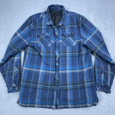 O'Neill Camisa Chaqueta Para Hombres XL Azul A Cuadros Acolchada Forrada Franela Pesada Invierno Foto 1 de 4