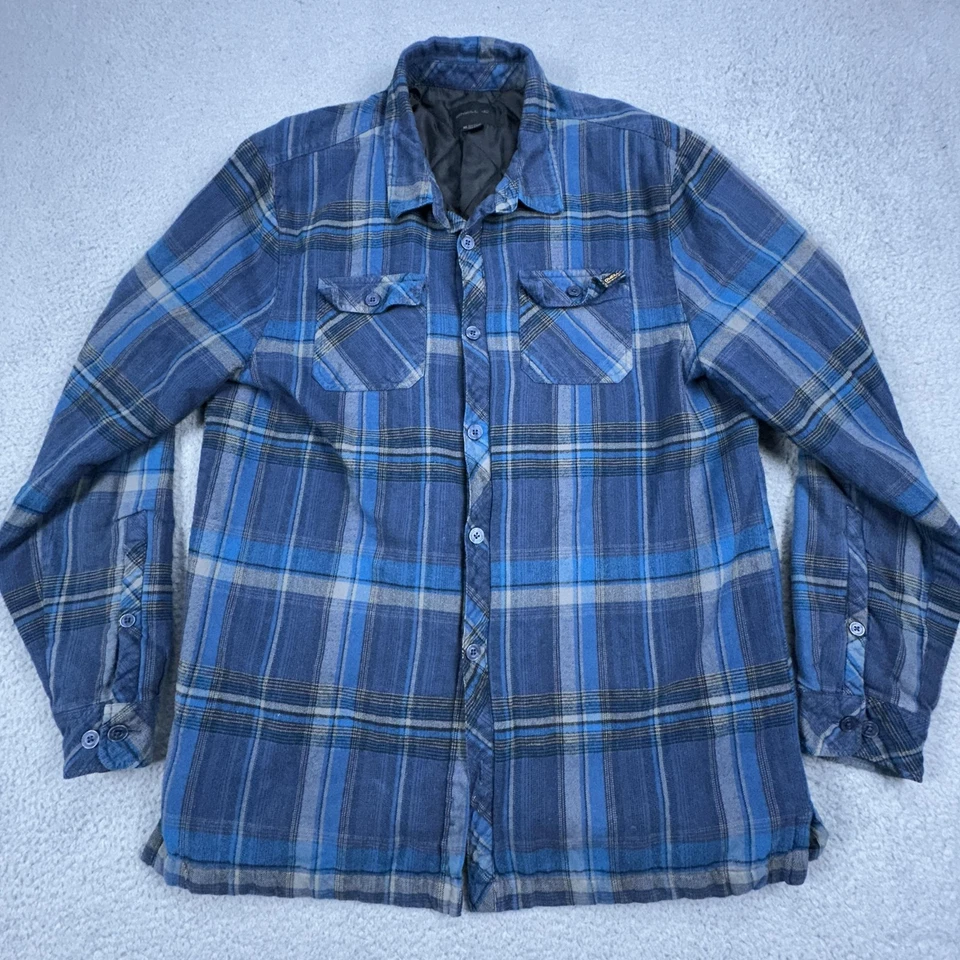 O'Neill Camisa Chaqueta Para Hombres XL Azul A Cuadros Acolchada Forrada Franela Pesada Invierno Foto 1 de 4