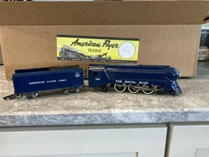 American flyer S gauge royal blue 350 steam locomotive refurbished nice engine - Picture 1 of 11