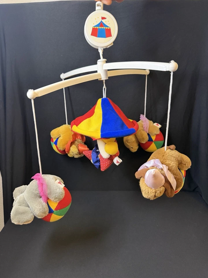 Dakin Baby Things Circo Musical Cuna Móvil De Colección 1985 Peluche - Probado y Funciona Foto 1 de 4