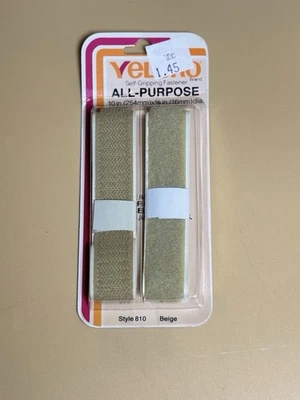 NOS New Vtg 1978 Velcro All-Purpose Beige Style 810 - 10" x 5/8" - Image 1 of 2