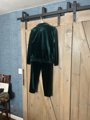 Chándal de terciopelo años 80 verde esmeralda parte superior M inferior S Foto 1 de 4