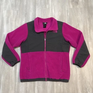 THE NORTH FACE Denali Fleece Jacket Girl Youth XL 18 Pink Gray - Picture 1 of 6