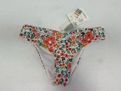 White Floral Bikini Bottoms - Size S *NWT - Image 1 of 3