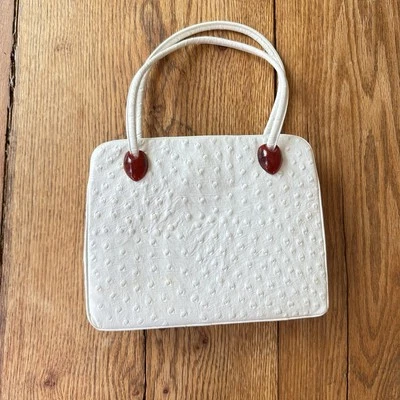 Vintage 1950’s  Leather Handbag Purse Rare  Ostrich Leather With Coin Purse - Image 1 of 4