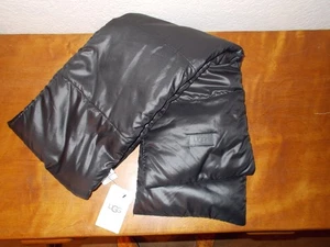 UGG Women's All Weather Puffer Black Scarf - Picture 1 of 8