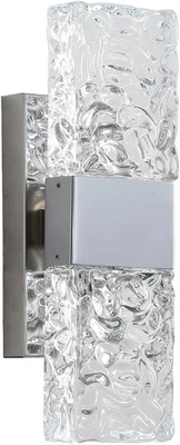 Lampada Da Parete in Cristallo Nordico - Lampada Da Parete Moderna a LED Argento - Immagine 1 di 4