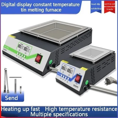 Solder Pot Tin Melting Furnace Thermoregulation Soldering Desoldering Bath 220V - Image 1 of 4