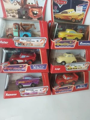 Lot of 6 Disney Pixar Cars  Pullbax Motor Action Luigi Ramone Miter Pullback - Image 1 of 3