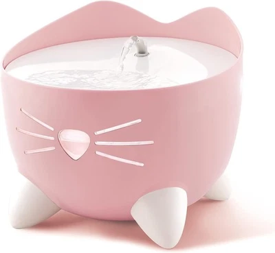 Catit PIXI Drinking Fountain Cat Water Fountain with Triple Filter - Pink