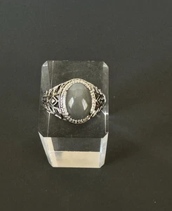 Nice Gray Oval Moonstone Gemstone STS Ring SZ.11 ~ 535 - Picture 1 of 6