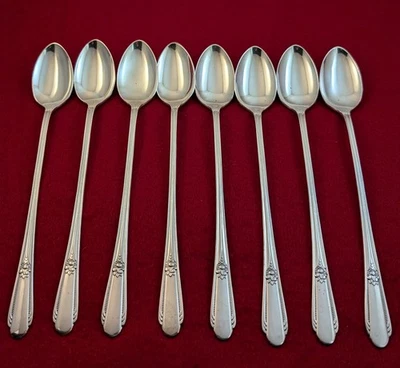 Cucharaditas heladas Wm Rogers MEMORY Hiawatha 1937 Int'l SilverPlate 8 piezas Foto 1 de 4