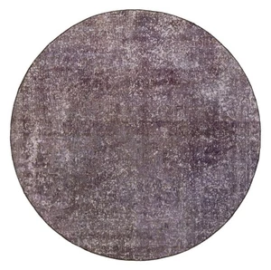 Vintage Ø:195 Cm Tappeto Persiano Orientale Moderno Rotondo Grigio - Picture 1 of 9