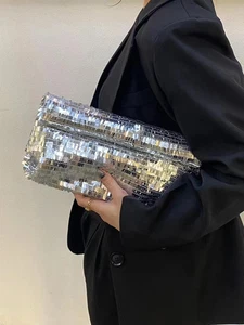 Evening Clutch Bag Luxury Sequins Party Wedding Purse Fashion Trends Handbag - Picture 1 of 30