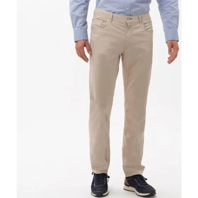 Pantalones BRAX Caqui Beige Cooper Elegante Calce Regular Talla 36x32 Foto 1 de 4