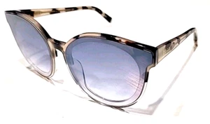 DIFF Gemma Gray Tortoise Oversized Round Sunglasses - Picture 1 of 12