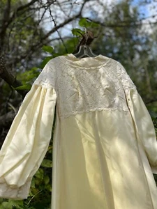 Alfred Angelo Original By Edythe Vincent Vintage Lace Wedding Dress And Train - Picture 1 of 19