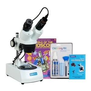 OMAX 20X-40X-80X Cordless Stereo Binocular Microscope+5MP Camera+Clean Pack+Book - Picture 1 of 10