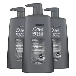 Shampoo Charcoal + Clay 3 Count for Healthy-Looking Hair Naturally Derived Plant - Picture 1 of 12