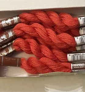 DMC Wool Embroidery Floss Broder Medicis Medium Coral 8135 27.3yd Skein Box Of 6 - Picture 1 of 6