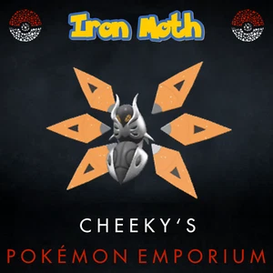 Legitimate 5 Max IV Shiny Iron Moth Pokemon Scarlet & Violet - Picture 1 of 5