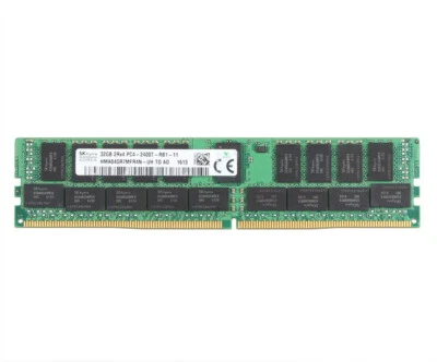 SK Hynix DDR4 32GB Server RAM 2400MHz ECC REG PC4-2400T-RB1-11 2Rx4 288pin - Image 1 of 3