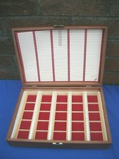 Vintage Slide Storage Box 35mm slides,Hardwood,Hold 175,Boots-very good cond.
