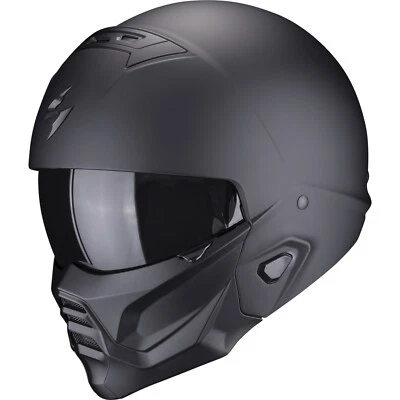 Scorpion Motorrad Helm EXO-Combat II 2 Solid - Street Fighter System Jethelm - Bild 1 von 3