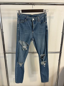 TopShop Moto Light Blue Ripped Jeans Size W 26 L 30 - Picture 1 of 3