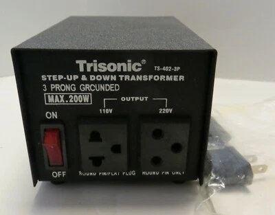 200 W Watt Step Up/Down Voltage Converter Transformer Adapter 110V TO 220V - Image 1 of 3