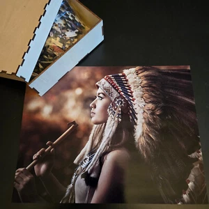 Beautiful Native American outfit puzzle feathered headset - Picture 1 of 1