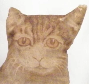 Tabby Cat Cloth Toy Doll Stuffed Arnold Print Works 1892 Antique Large - Picture 1 of 12