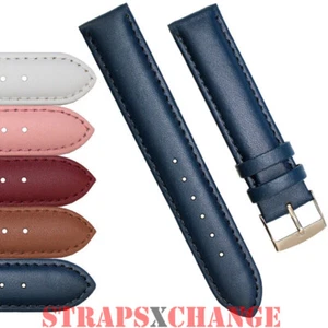 Genuine Leather Padded Watch Band Strap for Ladies and Mens Classic Fine Watches - Bild 1 von 7