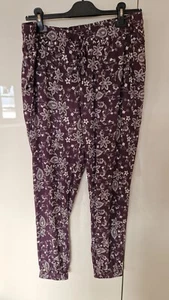 GINA BENOTTI lässige 3/4 Sommer Hose violett Paisley Gr. 46 - Bild 1 von 5