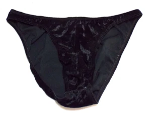 International Male 1996 Velvet Black Bikini Brief Medium 32-34 Sun Down USA - Picture 1 of 10
