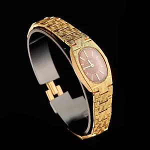 Wristwatch women's LUCH. Vintage women's mechanical Soviet watch with golden. - Picture 1 of 9