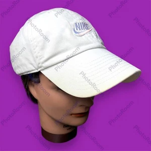 Nike Hat Cap Adult Iridescent Swoosh White Cotton Heritage Adjustable Unisex - Picture 1 of 8