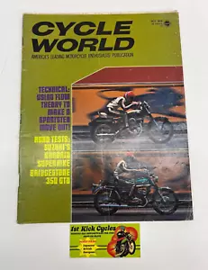 CYCLE WORLD MAGAZINE MOTORCYCLE OCTOBER 1970 SUZUKI T500 HARLEY XLH VINTAGE - Picture 1 of 3
