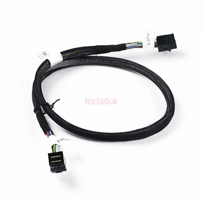 12Gbps Mini SAS HD SFF-8643 90° Elbow Right Angle to SFF-8643 Adapter Cable 65cm - Image 1 of 4